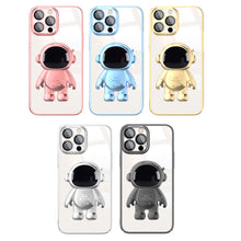Load image into Gallery viewer, Electroplating PC Astronaut Holder Phone Case with Lens Film, For iPhone 12 Pro Max, For iPhone 11, For iPhone 11 Pro, For iPhone 11 Pro Max