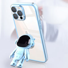 Load image into Gallery viewer, Electroplating PC Astronaut Holder Phone Case with Lens Film, For iPhone 12 Pro Max, For iPhone 11, For iPhone 11 Pro, For iPhone 11 Pro Max