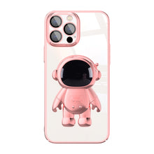 Load image into Gallery viewer, Electroplating PC Astronaut Holder Phone Case with Lens Film, For iPhone 12 Pro Max, For iPhone 11, For iPhone 11 Pro, For iPhone 11 Pro Max