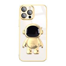 Load image into Gallery viewer, Electroplating PC Astronaut Holder Phone Case with Lens Film, For iPhone 12 Pro Max, For iPhone 11, For iPhone 11 Pro, For iPhone 11 Pro Max