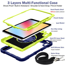 Load image into Gallery viewer, 360 Degree Rotation Contrast Color Shockproof Silicone + PC Tablet Case, For iPad 10th Gen 10.9 2022