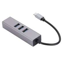 Load image into Gallery viewer, SL-030 USB-C / Type-C to Gigabit Ethernet RJ45 &amp; 3 x USB 3.0 Adapter Converter HUB, USB-C / Type-C to RJ45 &amp; 3 x USB