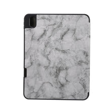 Load image into Gallery viewer, Three-fold Marble Texture Protective Tablet Case with Pen Slot, For iPad 10th Gen 10.9 2022