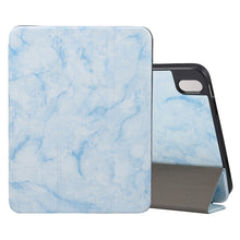 Load image into Gallery viewer, Three-fold Marble Texture Protective Tablet Case with Pen Slot, For iPad 10th Gen 10.9 2022
