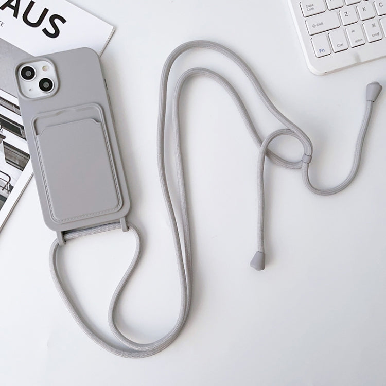 Crossbody Lanyard Elastic Silicone Card Holder Phone Case, For iPhone 11 Pro Max