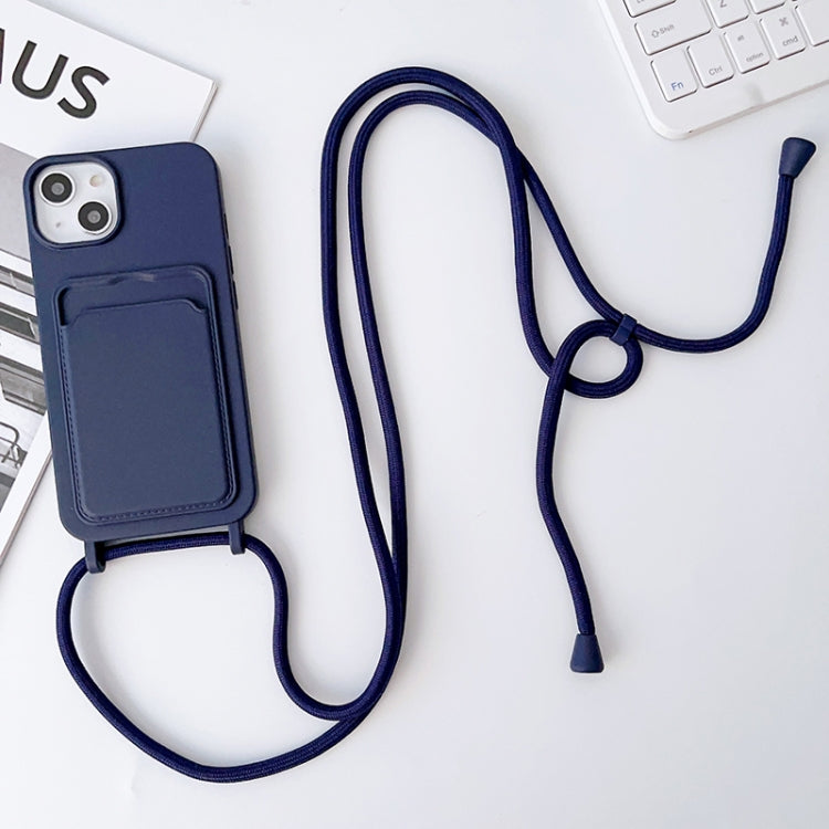 Crossbody Lanyard Elastic Silicone Card Holder Phone Case, For iPhone 11 Pro Max