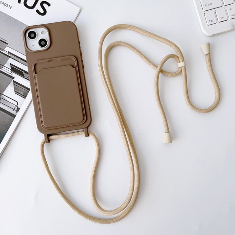 Crossbody Lanyard Elastic Silicone Card Holder Phone Case, For iPhone 11 Pro Max