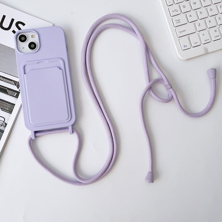 Crossbody Lanyard Elastic Silicone Card Holder Phone Case, For iPhone 11 Pro Max