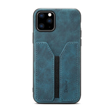 Load image into Gallery viewer, Denior DV Elastic Card PU Back Cover Phone Case, For iPhone 11 Pro, For iPhone 11 Pro Max, For iPhone X / XS, For iPhone XR, For iPhone XS Max, For iPhone SE 2022 / SE 2020 / 7 / 8, For iPhone 7 Plus / 8 Plus