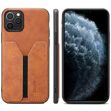 Load image into Gallery viewer, Denior DV Elastic Card PU Back Cover Phone Case, For iPhone 11 Pro, For iPhone 11 Pro Max, For iPhone X / XS, For iPhone XR, For iPhone XS Max, For iPhone SE 2022 / SE 2020 / 7 / 8, For iPhone 7 Plus / 8 Plus