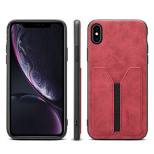 Load image into Gallery viewer, Denior DV Elastic Card PU Back Cover Phone Case, For iPhone 11 Pro, For iPhone 11 Pro Max, For iPhone X / XS, For iPhone XR, For iPhone XS Max, For iPhone SE 2022 / SE 2020 / 7 / 8, For iPhone 7 Plus / 8 Plus