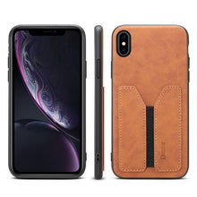 Load image into Gallery viewer, Denior DV Elastic Card PU Back Cover Phone Case, For iPhone 11 Pro, For iPhone 11 Pro Max, For iPhone X / XS, For iPhone XR, For iPhone XS Max, For iPhone SE 2022 / SE 2020 / 7 / 8, For iPhone 7 Plus / 8 Plus