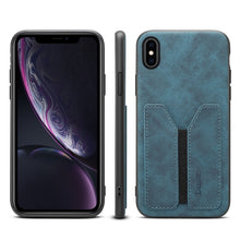 Load image into Gallery viewer, Denior DV Elastic Card PU Back Cover Phone Case, For iPhone 11 Pro, For iPhone 11 Pro Max, For iPhone X / XS, For iPhone XR, For iPhone XS Max, For iPhone SE 2022 / SE 2020 / 7 / 8, For iPhone 7 Plus / 8 Plus