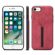 Load image into Gallery viewer, Denior DV Elastic Card PU Back Cover Phone Case, For iPhone 11 Pro, For iPhone 11 Pro Max, For iPhone X / XS, For iPhone XR, For iPhone XS Max, For iPhone SE 2022 / SE 2020 / 7 / 8, For iPhone 7 Plus / 8 Plus
