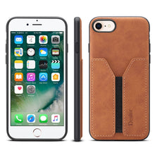 Load image into Gallery viewer, Denior DV Elastic Card PU Back Cover Phone Case, For iPhone 11 Pro, For iPhone 11 Pro Max, For iPhone X / XS, For iPhone XR, For iPhone XS Max, For iPhone SE 2022 / SE 2020 / 7 / 8, For iPhone 7 Plus / 8 Plus