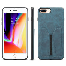 Load image into Gallery viewer, Denior DV Elastic Card PU Back Cover Phone Case, For iPhone 11 Pro, For iPhone 11 Pro Max, For iPhone X / XS, For iPhone XR, For iPhone XS Max, For iPhone SE 2022 / SE 2020 / 7 / 8, For iPhone 7 Plus / 8 Plus