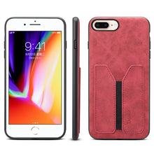 Load image into Gallery viewer, Denior DV Elastic Card PU Back Cover Phone Case, For iPhone 11 Pro, For iPhone 11 Pro Max, For iPhone X / XS, For iPhone XR, For iPhone XS Max, For iPhone SE 2022 / SE 2020 / 7 / 8, For iPhone 7 Plus / 8 Plus