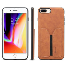 Load image into Gallery viewer, Denior DV Elastic Card PU Back Cover Phone Case, For iPhone 11 Pro, For iPhone 11 Pro Max, For iPhone X / XS, For iPhone XR, For iPhone XS Max, For iPhone SE 2022 / SE 2020 / 7 / 8, For iPhone 7 Plus / 8 Plus