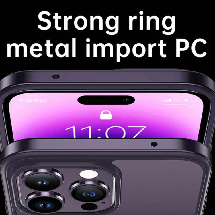 SULADA Metal Frame + Nano Glass + TPU Phone Case, For iPhone 14, For iPhone 14 Plus, For iPhone 14 Pro, For iPhone 14 Pro Max