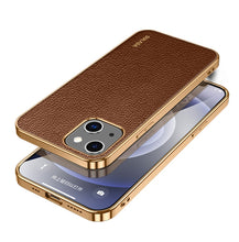 Load image into Gallery viewer, SULADA Shockproof TPU + Handmade Leather Phone Case, For iPhone 14, For iPhone 14 Plus, For iPhone 14 Pro, For iPhone 14 Pro Max