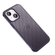 Load image into Gallery viewer, SULADA Carbon Fiber Textured Shockproof Metal + TPU Frame Case, For iPhone 14, For iPhone 14 Plus, For iPhone 14 Pro, For iPhone 14 Pro Max
