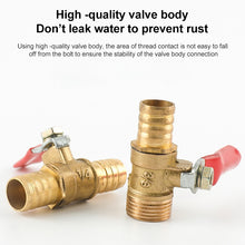 Load image into Gallery viewer, Pneumatic Hose Connector Copper Ball Valve, Inside 2-Barb 8mm, Inside 2-Barb 10mm, Inside 3-Barb 8mm, Inside and Outside 1 1/8 inch, Inside and Outside 2 1/4 inch, Inside and Outside 3 3/8 inch, Inside and Outside 4 1/2 inch, Double Inside 1 1/8 inch  ...