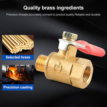 Load image into Gallery viewer, Pneumatic Hose Connector Copper Ball Valve, Inside 2-Barb 8mm, Inside 2-Barb 10mm, Inside 3-Barb 8mm, Inside and Outside 1 1/8 inch, Inside and Outside 2 1/4 inch, Inside and Outside 3 3/8 inch, Inside and Outside 4 1/2 inch, Double Inside 1 1/8 inch  ...
