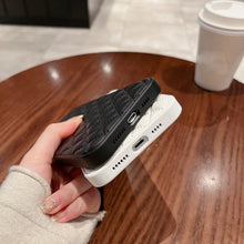 Load image into Gallery viewer, Rhombic Texture Lambskin Phone Case, For iPhone 11