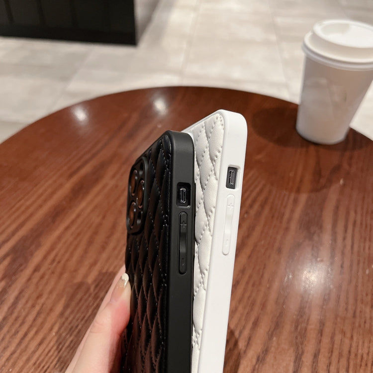 Rhombic Texture Lambskin Phone Case, For iPhone 11