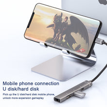 Load image into Gallery viewer, USB-C / Type-C to 3.5mm + 2USB + Type-C HUB Docking Station