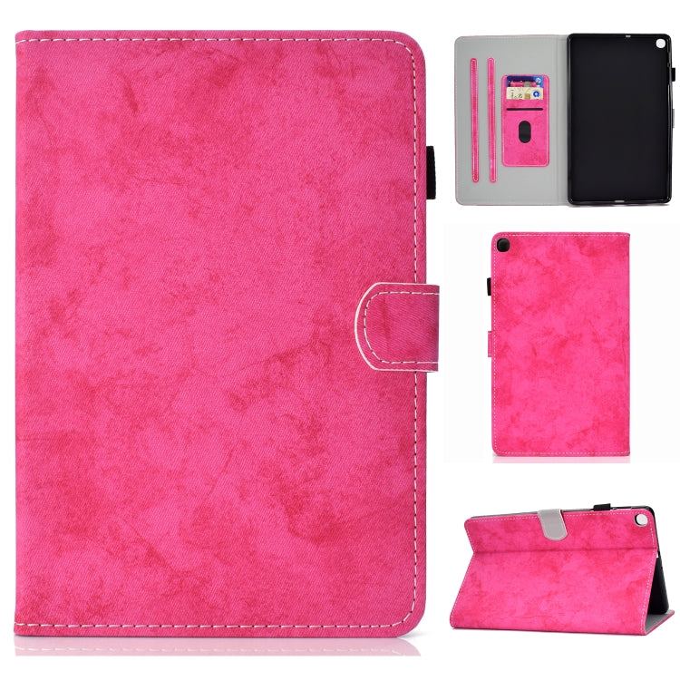 Sewing Thread Horizontal Solid Color Flat Leather Case with Sleep Function & Pen Cover & Anti Skid Strip & Card Slot & Holder