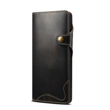 Load image into Gallery viewer, Denior Oil Wax Cowhide Magnetic Button Genuine Leather Case, For Samsung Galaxy S20+, For Samsung Galaxy S20 Ultra, For Samsung Galaxy Note20, For Samsung Galaxy Note20 Ultra, For Samsung Galaxy S21 5G, For Samsung Galaxy S21+ 5G                       ...
