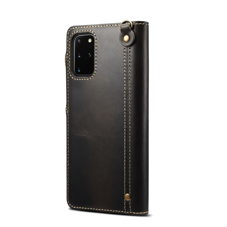 Denior Oil Wax Cowhide Magnetic Button Genuine Leather Case, For Samsung Galaxy S20+, For Samsung Galaxy S20 Ultra, For Samsung Galaxy Note20, For Samsung Galaxy Note20 Ultra, For Samsung Galaxy S21 5G, For Samsung Galaxy S21+ 5G                       ...