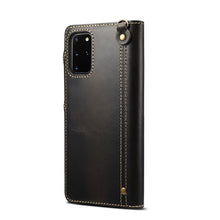 Load image into Gallery viewer, Denior Oil Wax Cowhide Magnetic Button Genuine Leather Case, For Samsung Galaxy S20+, For Samsung Galaxy S20 Ultra, For Samsung Galaxy Note20, For Samsung Galaxy Note20 Ultra, For Samsung Galaxy S21 5G, For Samsung Galaxy S21+ 5G                       ...