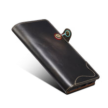 Load image into Gallery viewer, Denior Oil Wax Cowhide Magnetic Button Genuine Leather Case, For Samsung Galaxy S20+, For Samsung Galaxy S20 Ultra, For Samsung Galaxy Note20, For Samsung Galaxy Note20 Ultra, For Samsung Galaxy S21 5G, For Samsung Galaxy S21+ 5G                       ...