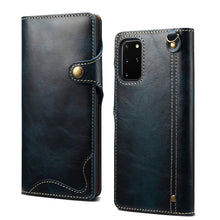Load image into Gallery viewer, Denior Oil Wax Cowhide Magnetic Button Genuine Leather Case, For Samsung Galaxy S20+, For Samsung Galaxy S20 Ultra, For Samsung Galaxy Note20, For Samsung Galaxy Note20 Ultra, For Samsung Galaxy S21 5G, For Samsung Galaxy S21+ 5G                       ...