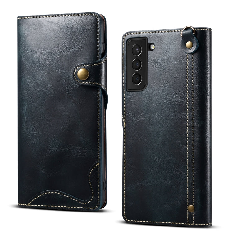 Denior Oil Wax Cowhide Magnetic Button Genuine Leather Case, For Samsung Galaxy S20+, For Samsung Galaxy S20 Ultra, For Samsung Galaxy Note20, For Samsung Galaxy Note20 Ultra, For Samsung Galaxy S21 5G, For Samsung Galaxy S21+ 5G                       ...