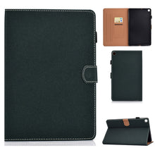 Load image into Gallery viewer, Sewing Thread Horizontal Solid Color Flat Leather Case with Sleep Function &amp; Pen Cover &amp; Anti Skid Strip &amp; Card Slot &amp; Holder, For Galaxy Tab S6 Lite
