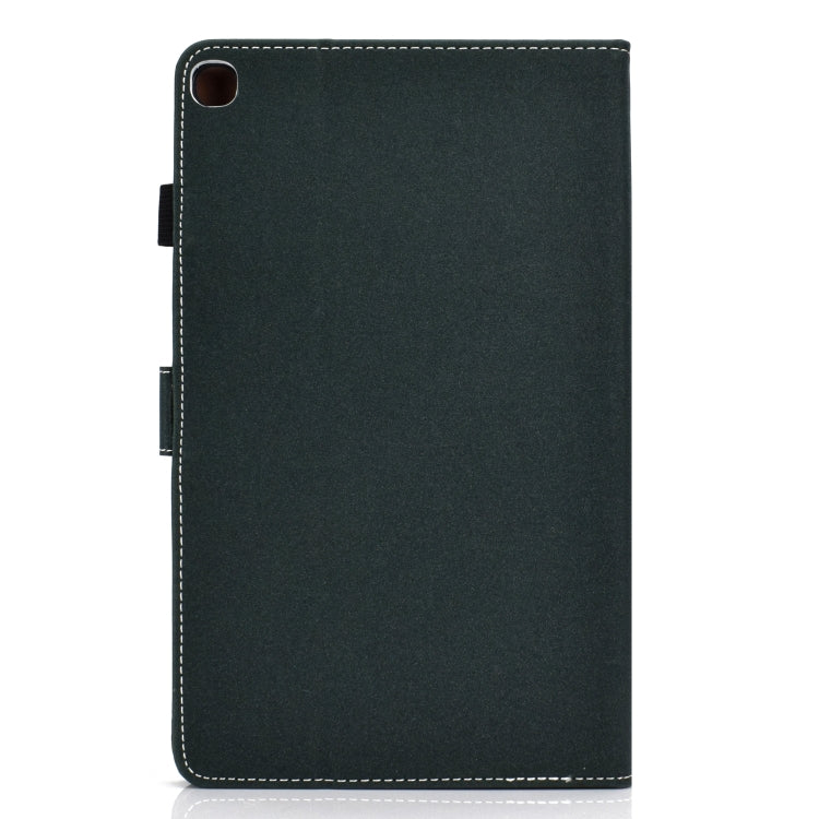 Sewing Thread Horizontal Solid Color Flat Leather Case with Sleep Function & Pen Cover & Anti Skid Strip & Card Slot & Holder, For Galaxy Tab S6 Lite