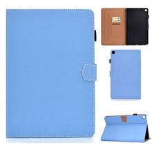 Load image into Gallery viewer, Sewing Thread Horizontal Solid Color Flat Leather Case with Sleep Function &amp; Pen Cover &amp; Anti Skid Strip &amp; Card Slot &amp; Holder, For Galaxy Tab S6 Lite