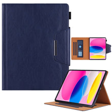Load image into Gallery viewer, Solid Color Metal Buckle Leather Smart Tablet Case, For iPad 10th Gen 10.9 2022
