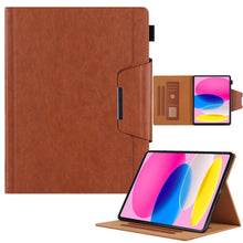 Load image into Gallery viewer, Solid Color Metal Buckle Leather Smart Tablet Case, For iPad 10th Gen 10.9 2022