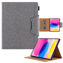 Load image into Gallery viewer, Solid Color Metal Buckle Leather Smart Tablet Case, For iPad 10th Gen 10.9 2022