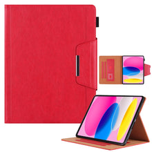 Load image into Gallery viewer, Solid Color Metal Buckle Leather Smart Tablet Case, For iPad 10th Gen 10.9 2022