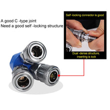 Load image into Gallery viewer, C-type Self-lock Pneumatic Components, Round Two Way, Round Two Way G1/2, Round Triplet, Round Triplet G1/2, Two Way, Triplet, 4-way, 5-way
