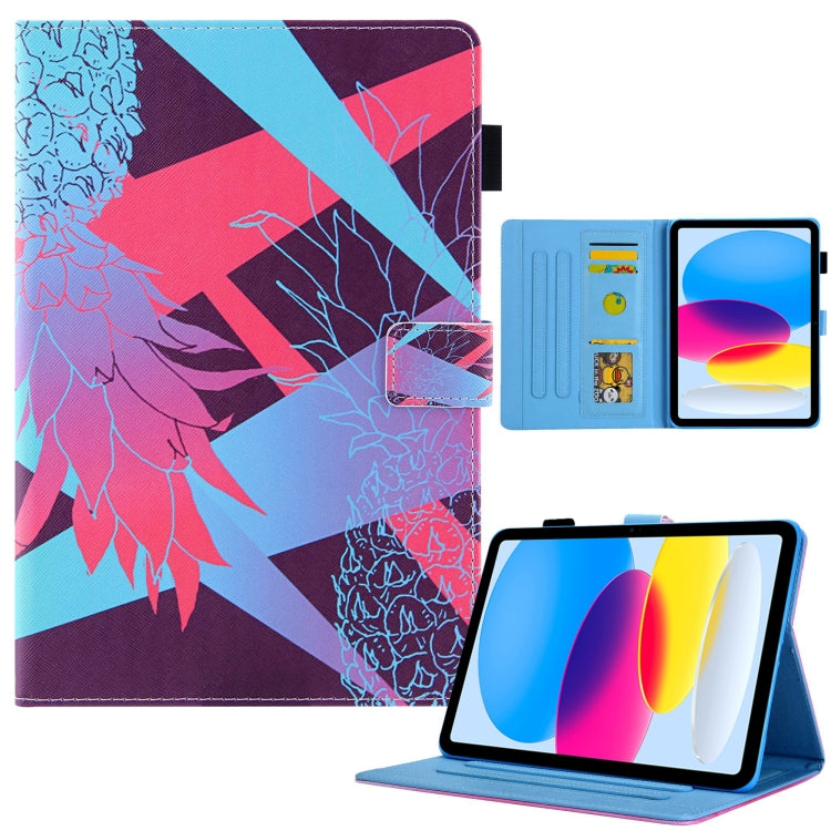 Colored Drawing Leather Smart Tablet Case, For iPad 10th Gen 10.9 2022