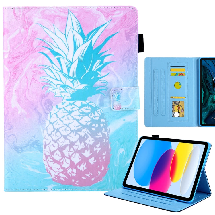 Colored Drawing Leather Smart Tablet Case, For iPad 10th Gen 10.9 2022