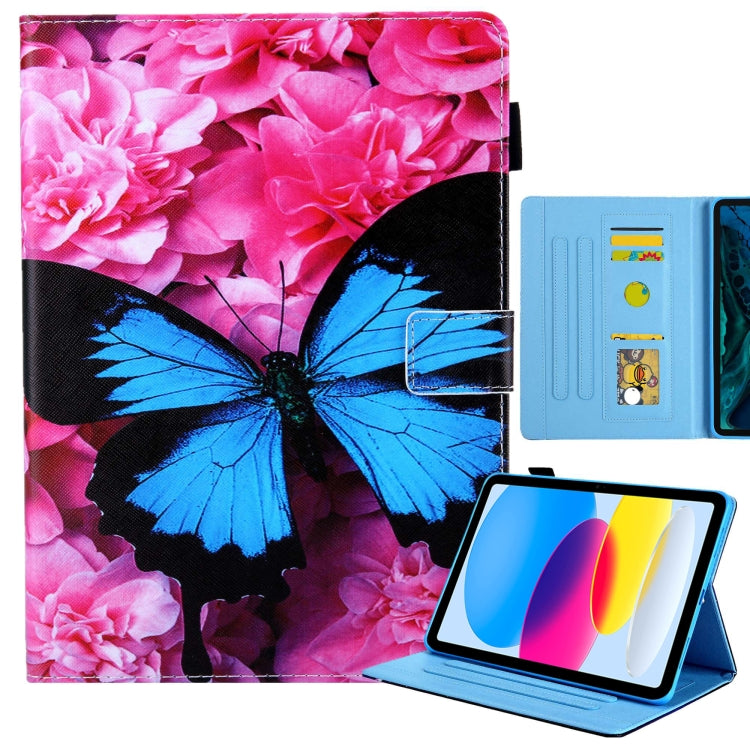 Colored Drawing Leather Smart Tablet Case, For iPad 10th Gen 10.9 2022