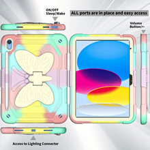 Load image into Gallery viewer, Butterfly Kickstand Heavy Duty Hard Rugged Tablet Case, For iPad 10th Gen 10.9 2022