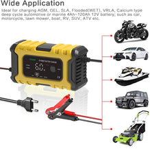 Load image into Gallery viewer, FOXSUR 6A 12V Motorcycle / Car Smart Battery Charger, US Plug, UK Plug, EU Plug, AU Plug